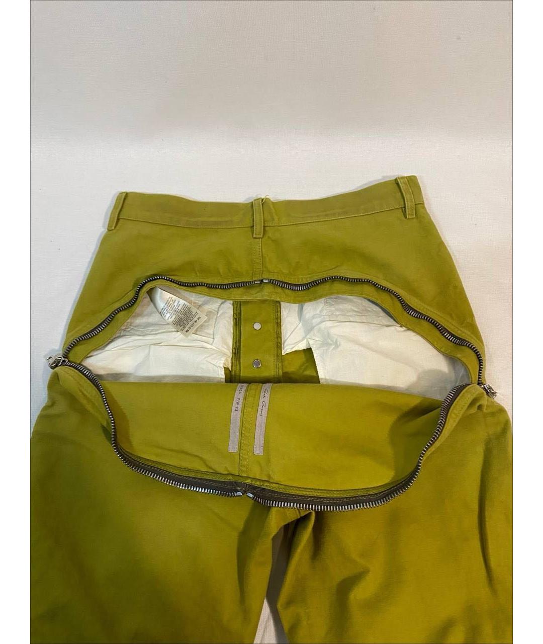 RICK OWENS Желтые хлопковые джинсы, фото 3