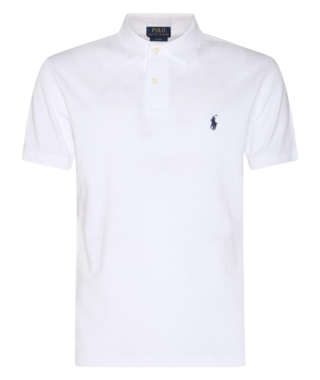 POLO RALPH LAUREN Белое хлопковое поло с коротким рукавом, фото 1