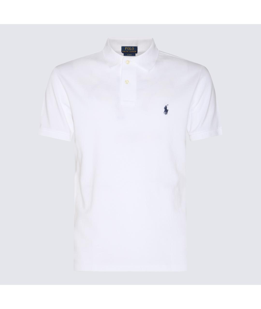 POLO RALPH LAUREN Белое хлопковое поло с коротким рукавом, фото 3