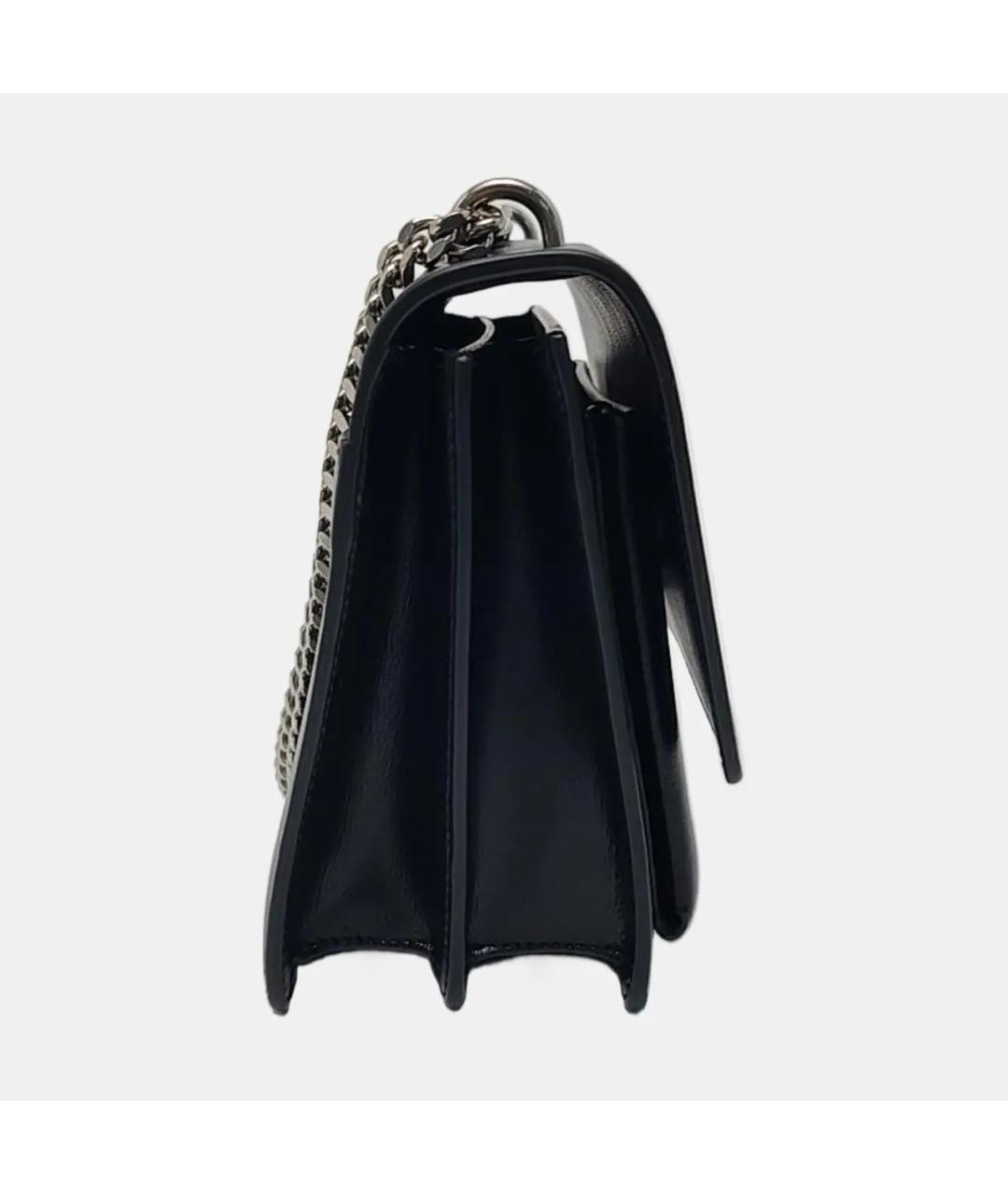 SAINT LAURENT Черная кожаная сумка через плечо, фото 3