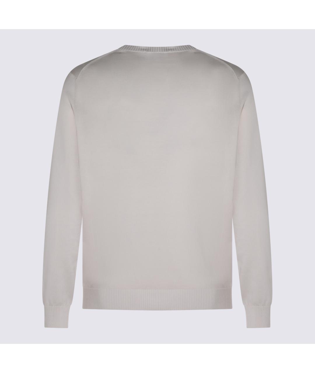 MALO Белый хлопковый джемпер / свитер, фото 2