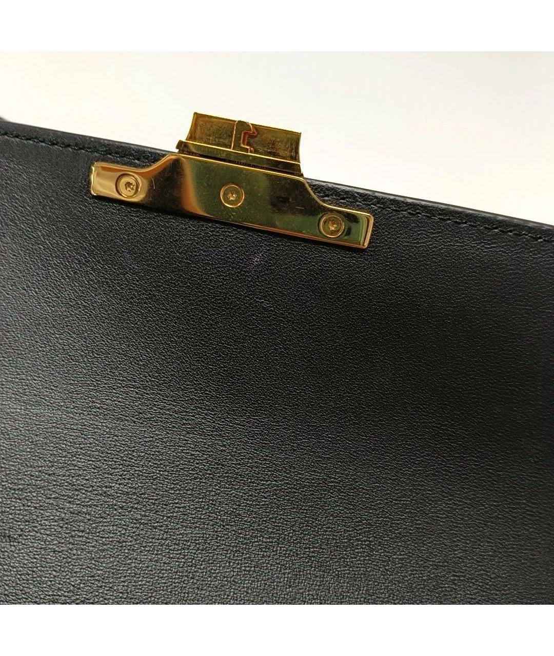 CELINE Черная кожаная сумка с короткими ручками, фото 5
