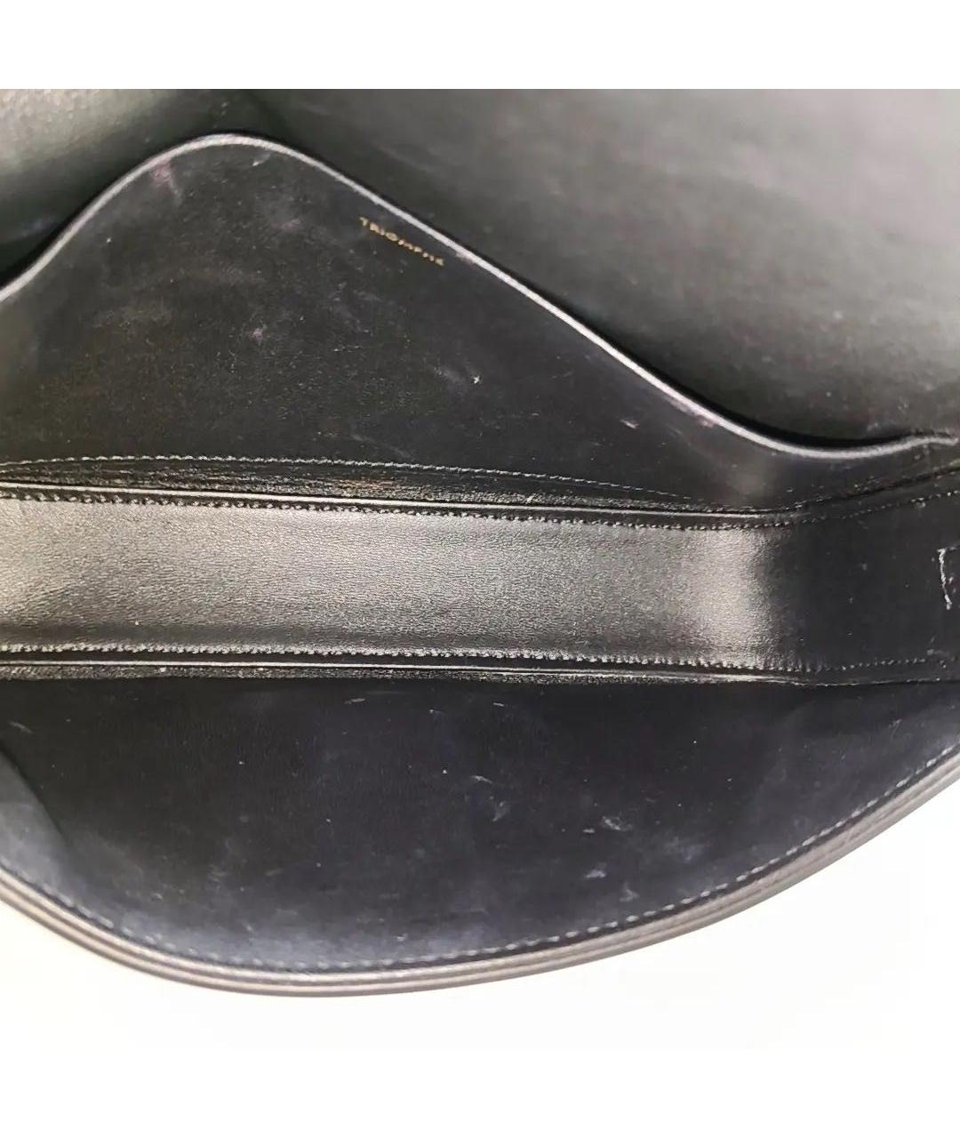 CELINE Черная кожаная сумка с короткими ручками, фото 4
