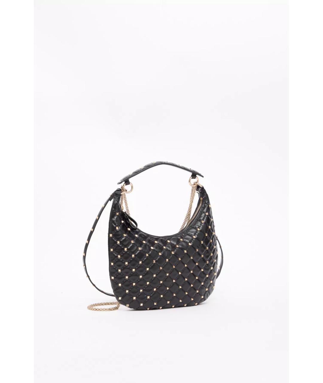 VALENTINO Черная кожаная сумка с короткими ручками, фото 2