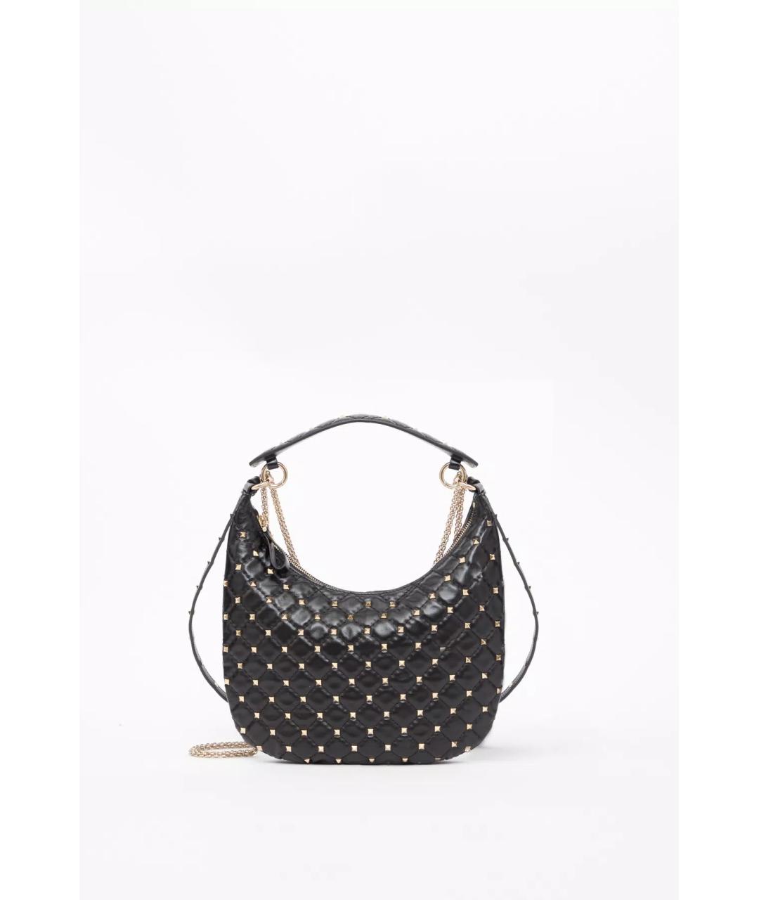 VALENTINO Черная кожаная сумка с короткими ручками, фото 6