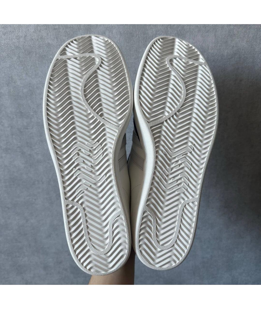 Y-3 Белые кожаные низкие кроссовки / кеды, фото 6