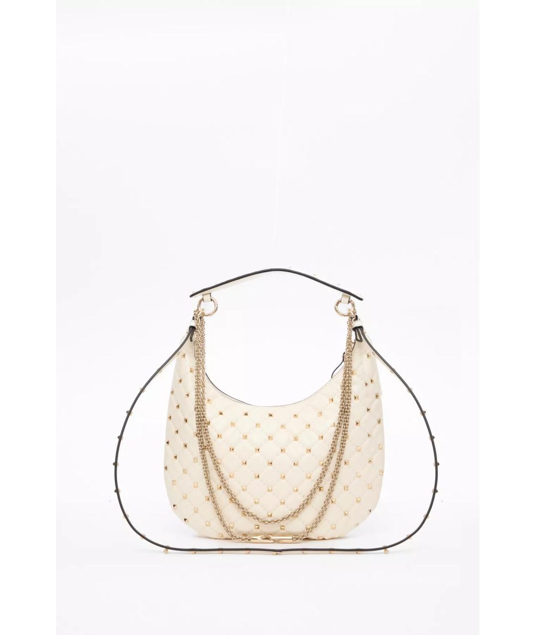 VALENTINO Белая кожаная сумка через плечо, фото 3