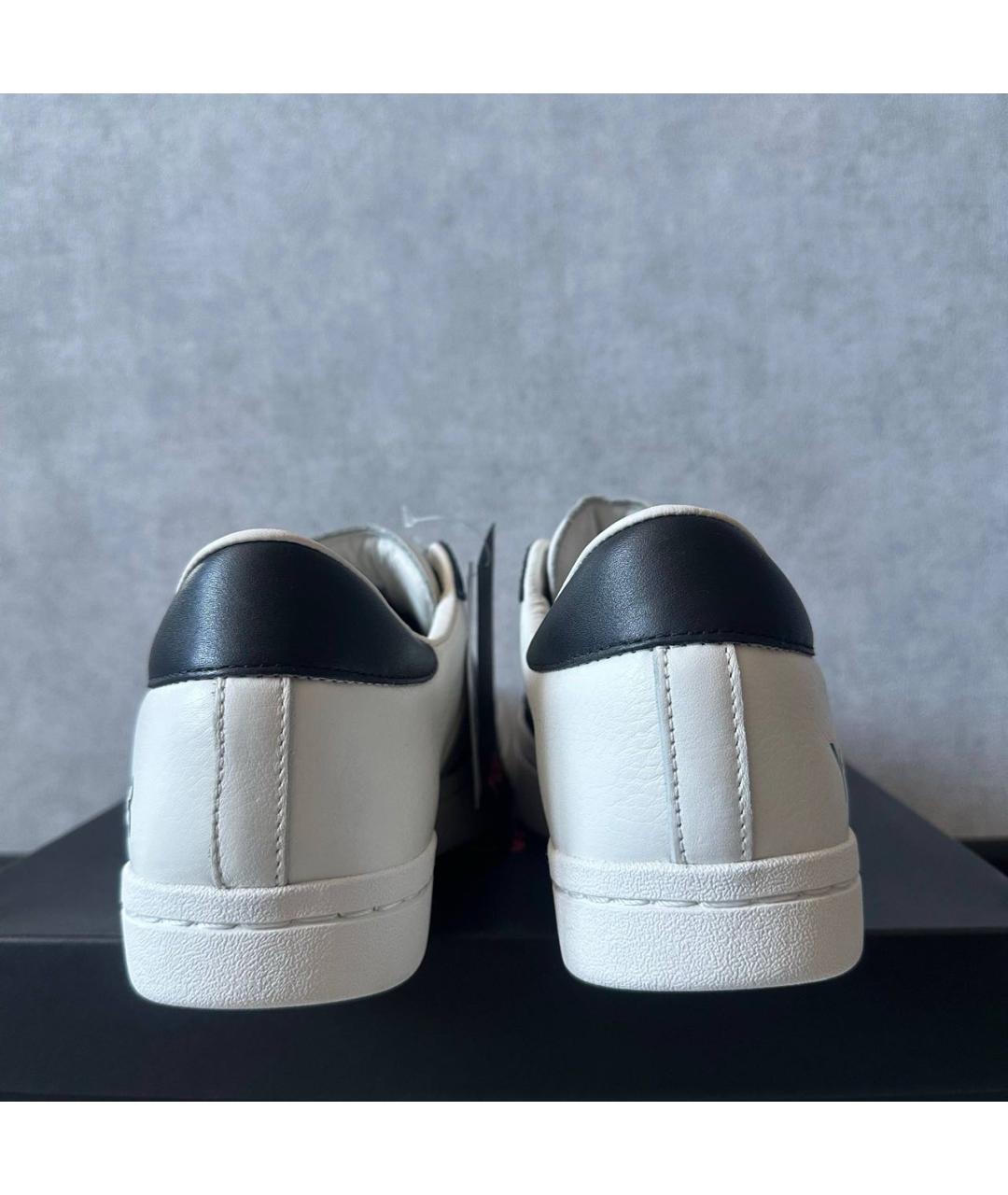 Y-3 Белые кожаные низкие кроссовки / кеды, фото 4