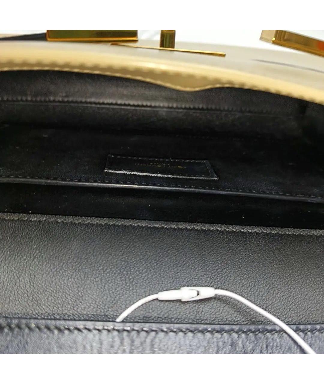 SAINT LAURENT Бежевая кожаная сумка через плечо, фото 5