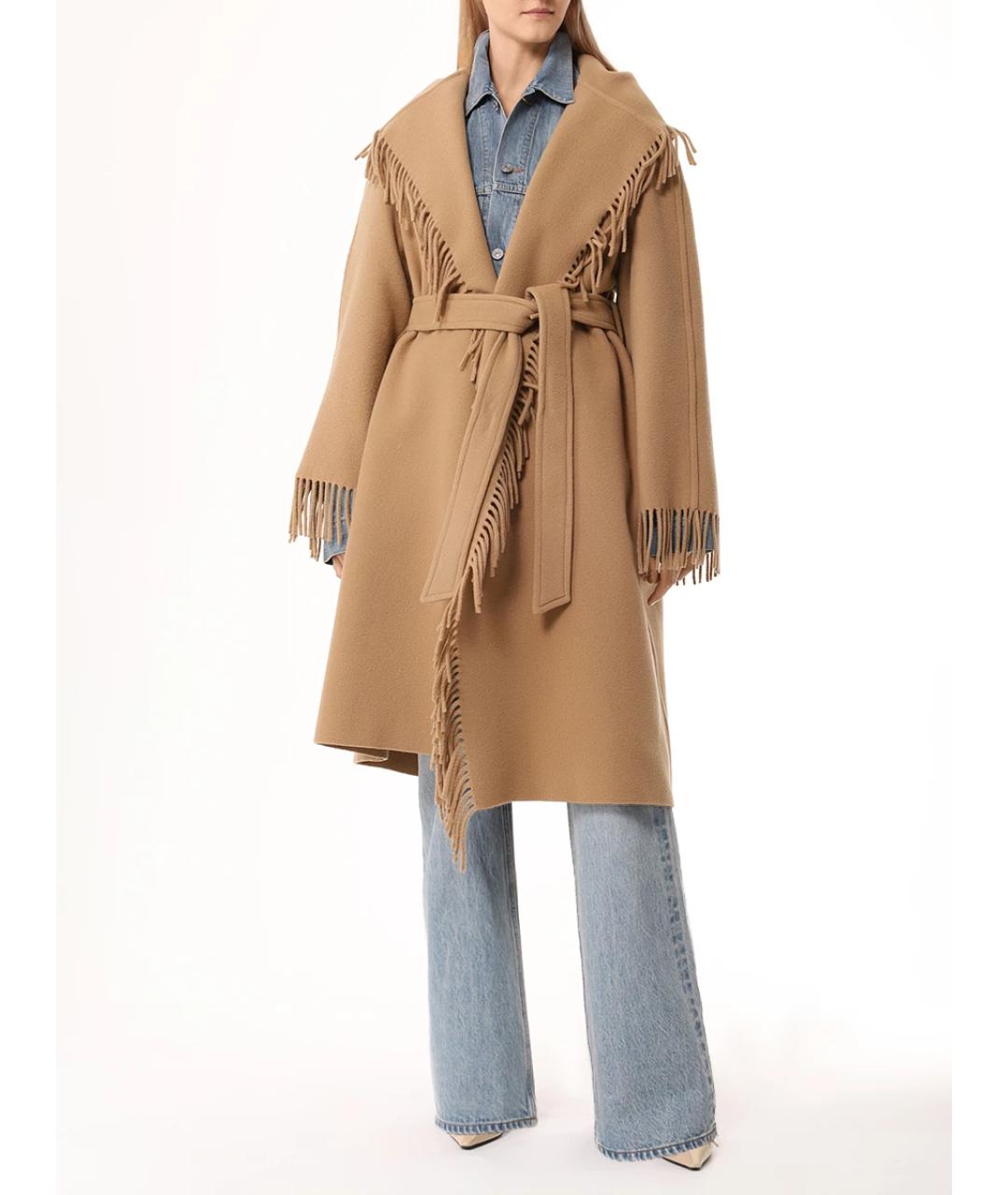 BALENCIAGA Бежевое шерстяное пальто, фото 2