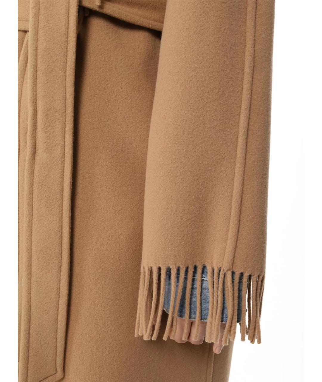 BALENCIAGA Бежевое шерстяное пальто, фото 5