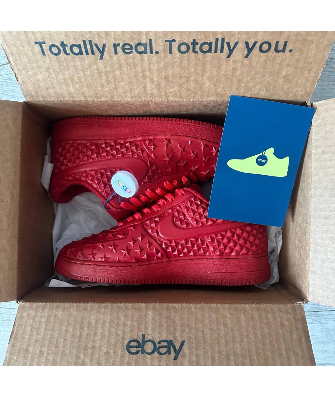 NIKE Красные кожаные низкие кроссовки / кеды, фото 7