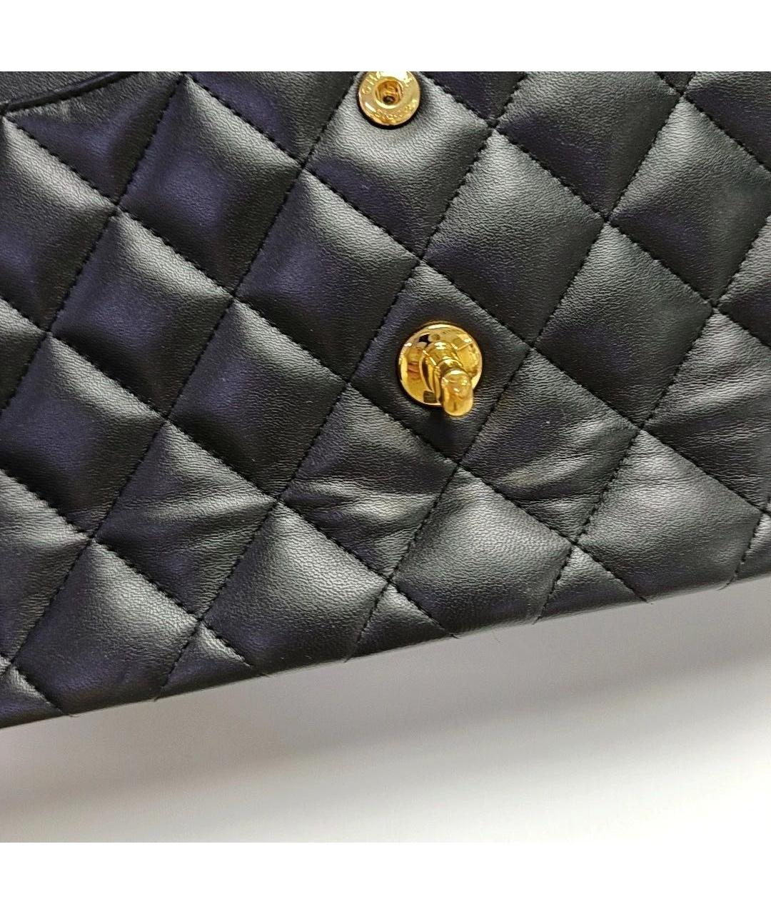 CHANEL Черная кожаная сумка через плечо, фото 8