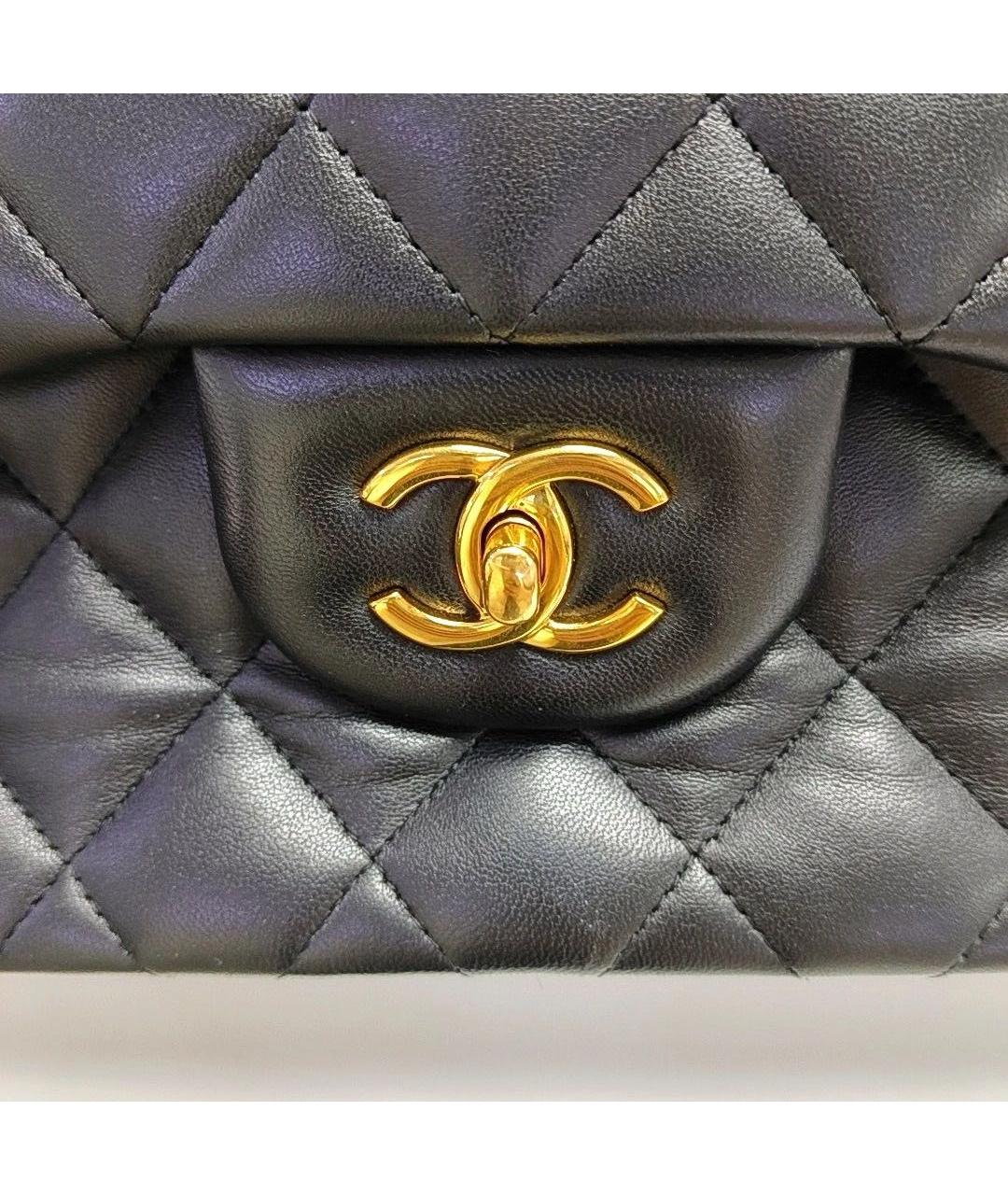 CHANEL Черная кожаная сумка через плечо, фото 7