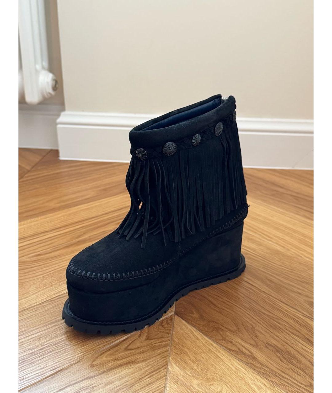 SACAI Черные замшевые ботинки, фото 3