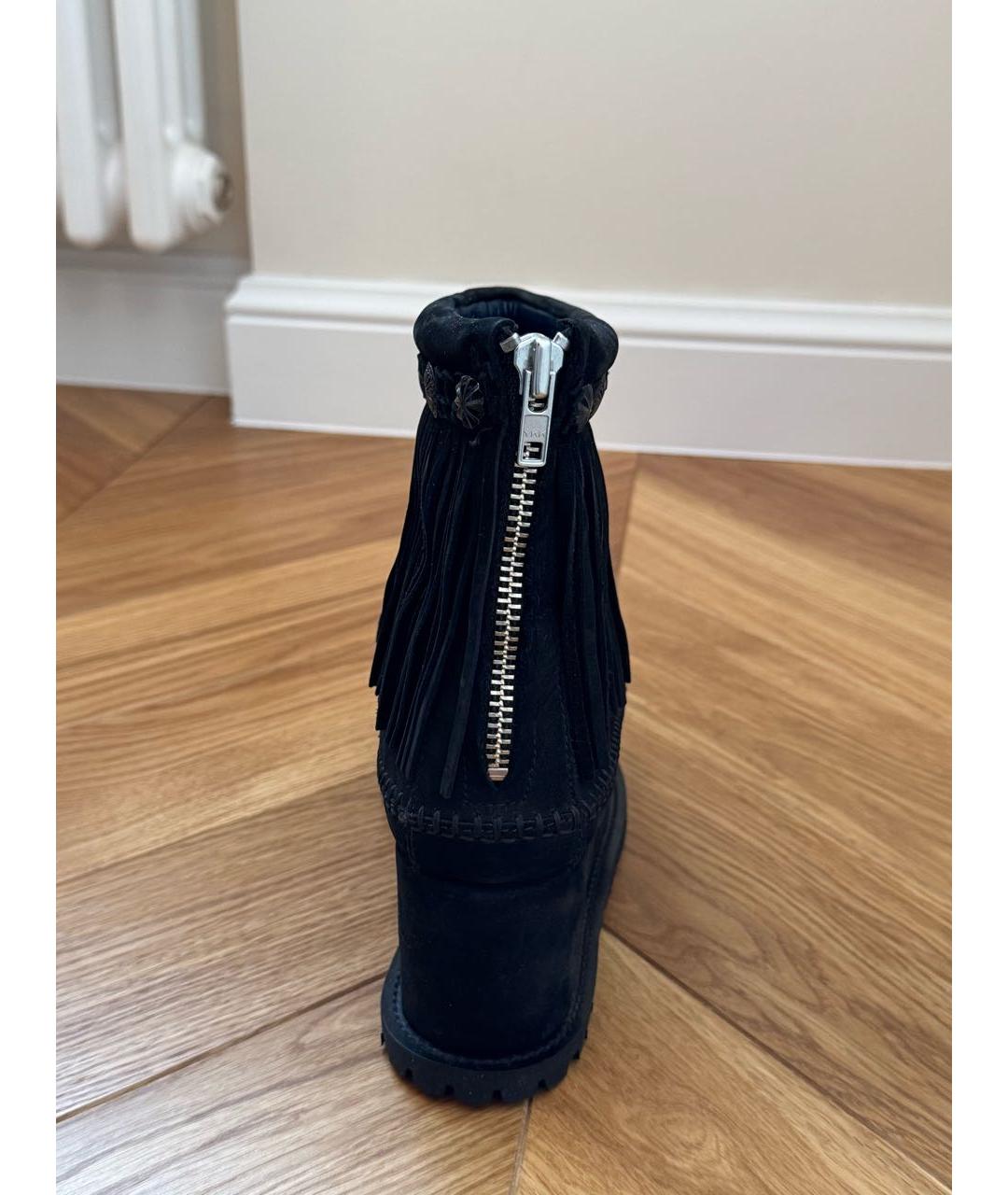 SACAI Черные замшевые ботинки, фото 4