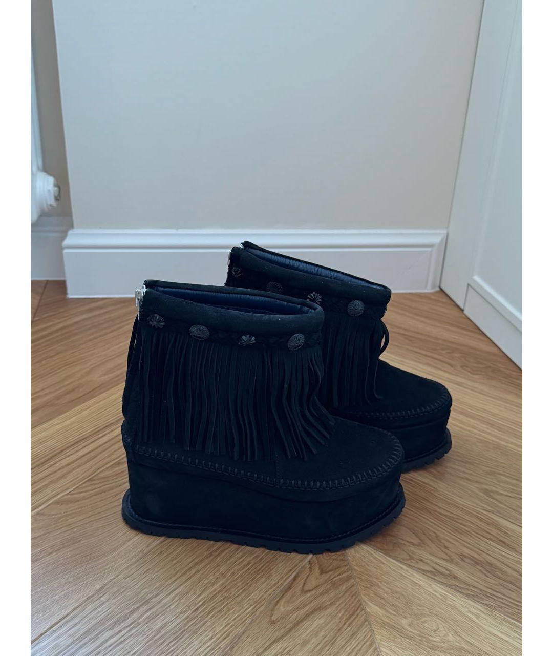 SACAI Черные замшевые ботинки, фото 2