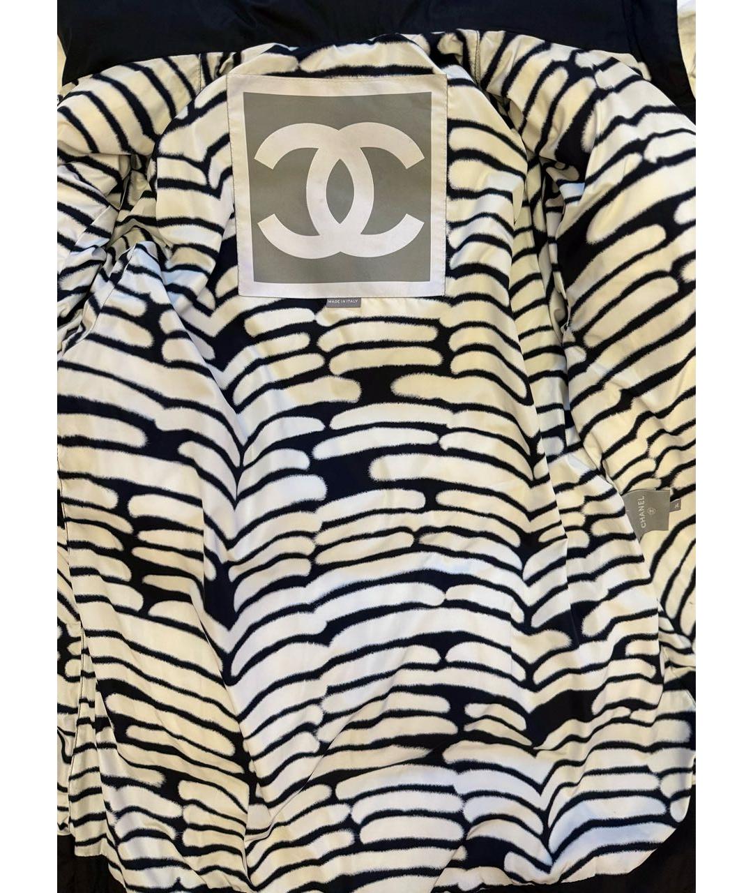 CHANEL Черный полиамидовый пуховик, фото 4