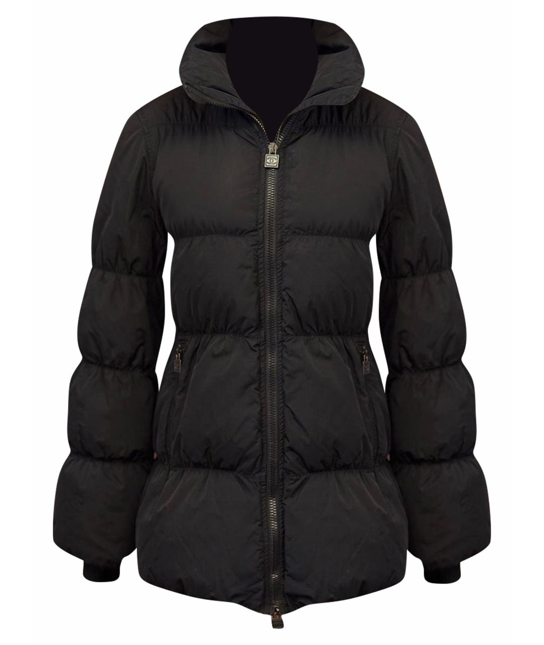 CHANEL Черный полиамидовый пуховик, фото 1