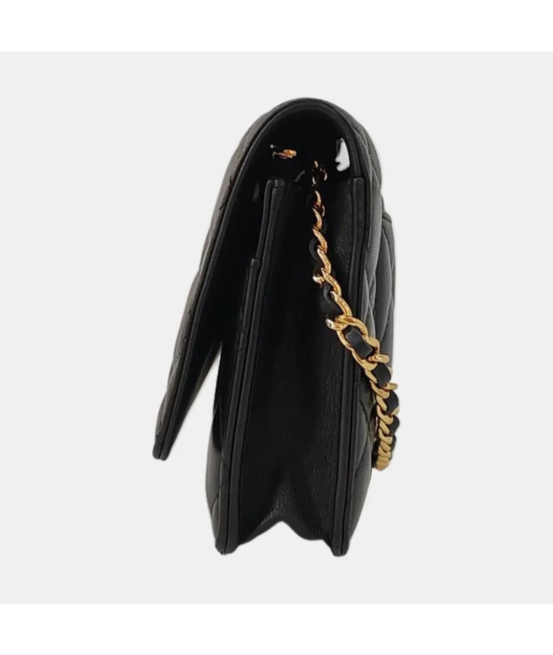 CHANEL Черная кожаная сумка через плечо, фото 2