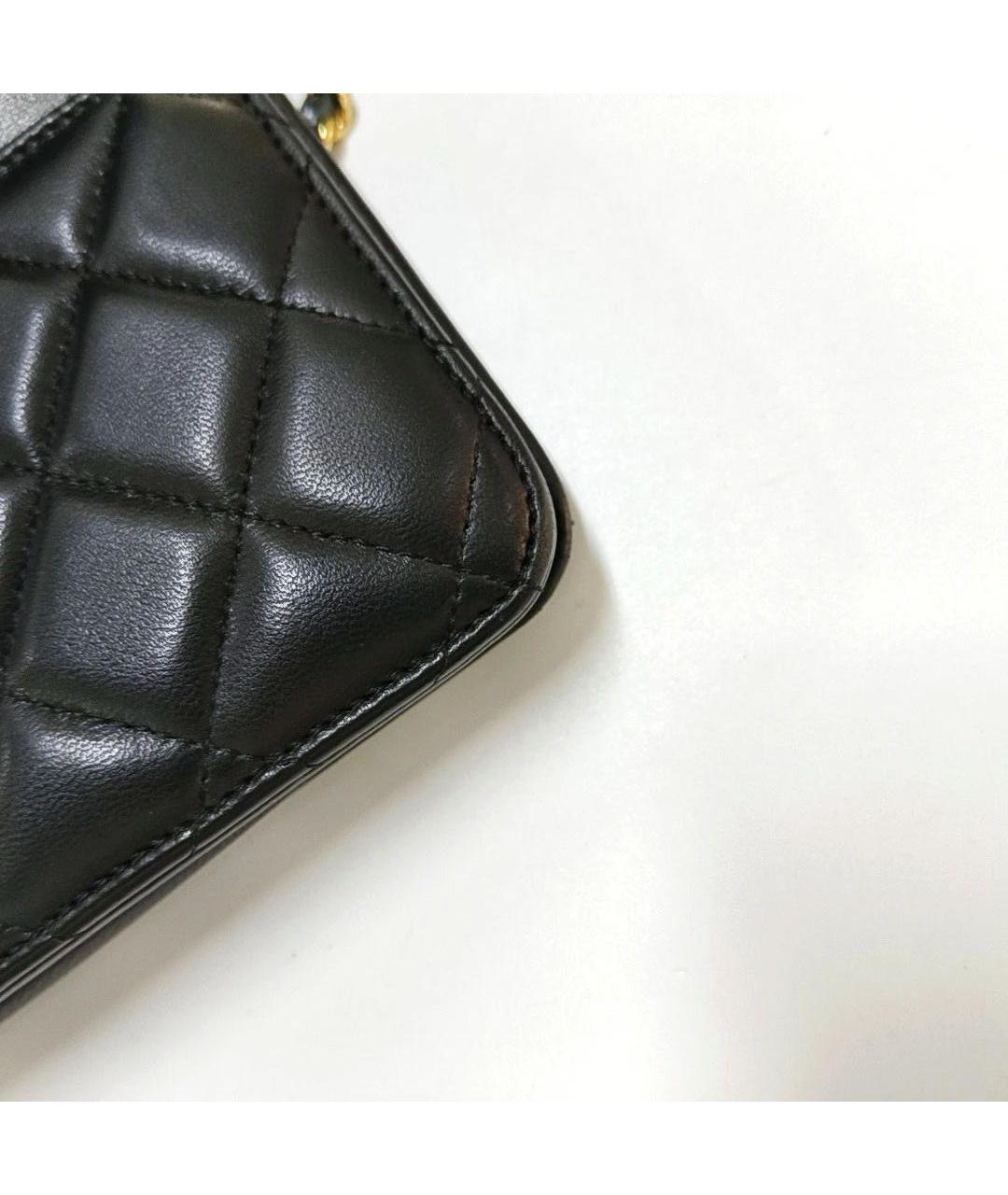 CHANEL Черная кожаная сумка через плечо, фото 7