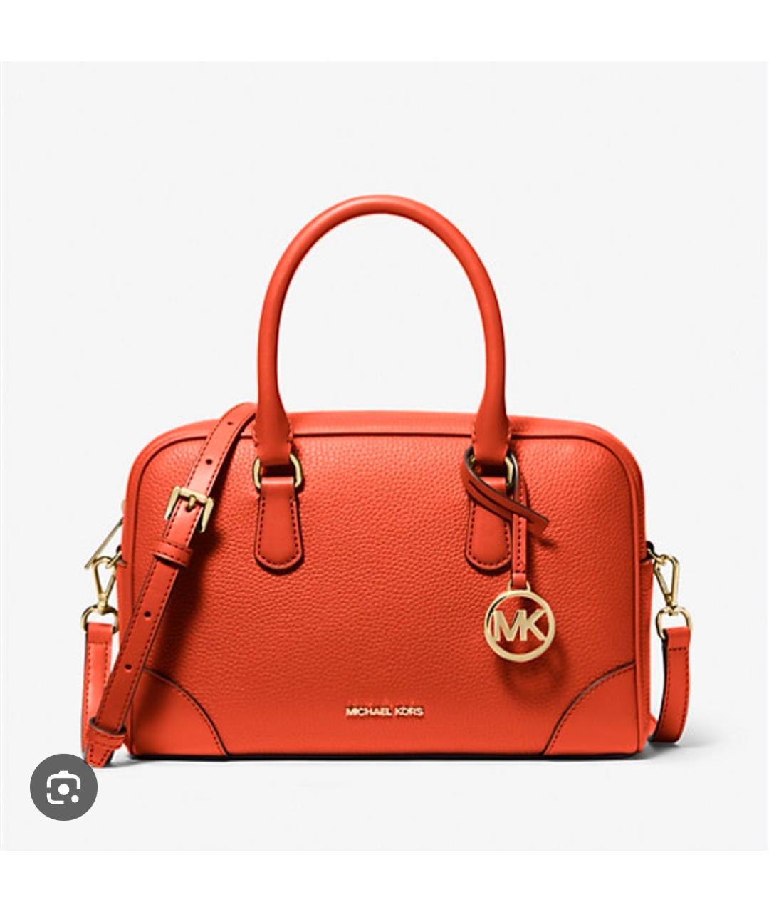MICHAEL KORS Оранжевая кожаная сумка через плечо, фото 8