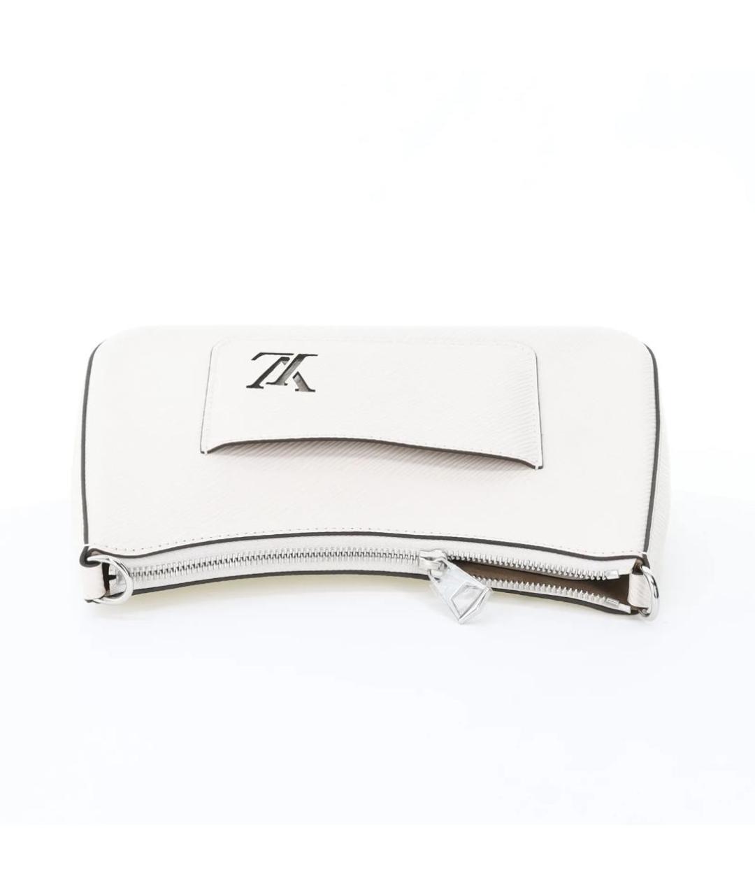 LOUIS VUITTON Белая кожаная сумка через плечо, фото 5