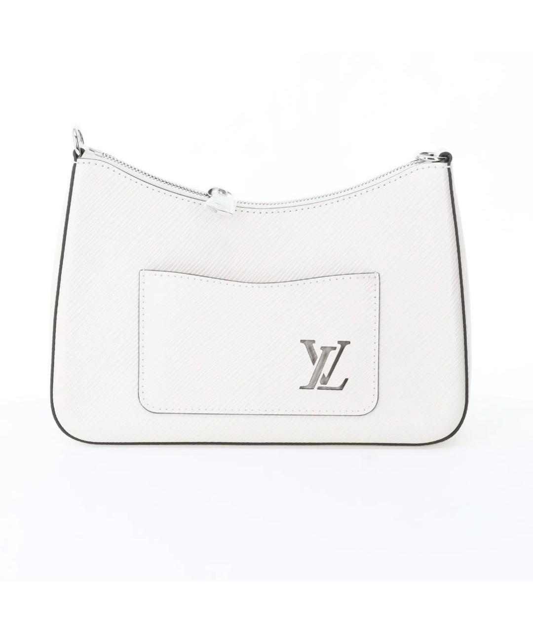 LOUIS VUITTON Белая кожаная сумка через плечо, фото 9