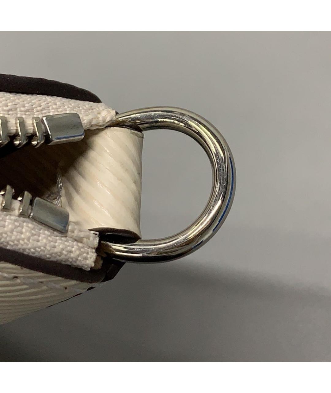 LOUIS VUITTON Белая кожаная сумка через плечо, фото 8