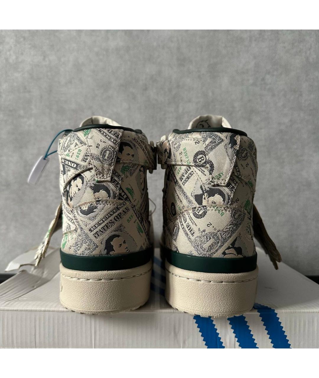 ADIDAS Зеленые текстильные высокие кроссовки / кеды, фото 4