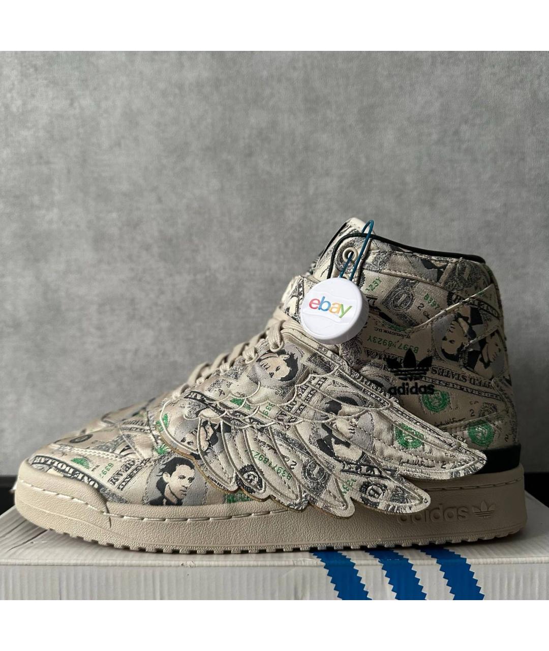 ADIDAS Зеленые текстильные высокие кроссовки / кеды, фото 3