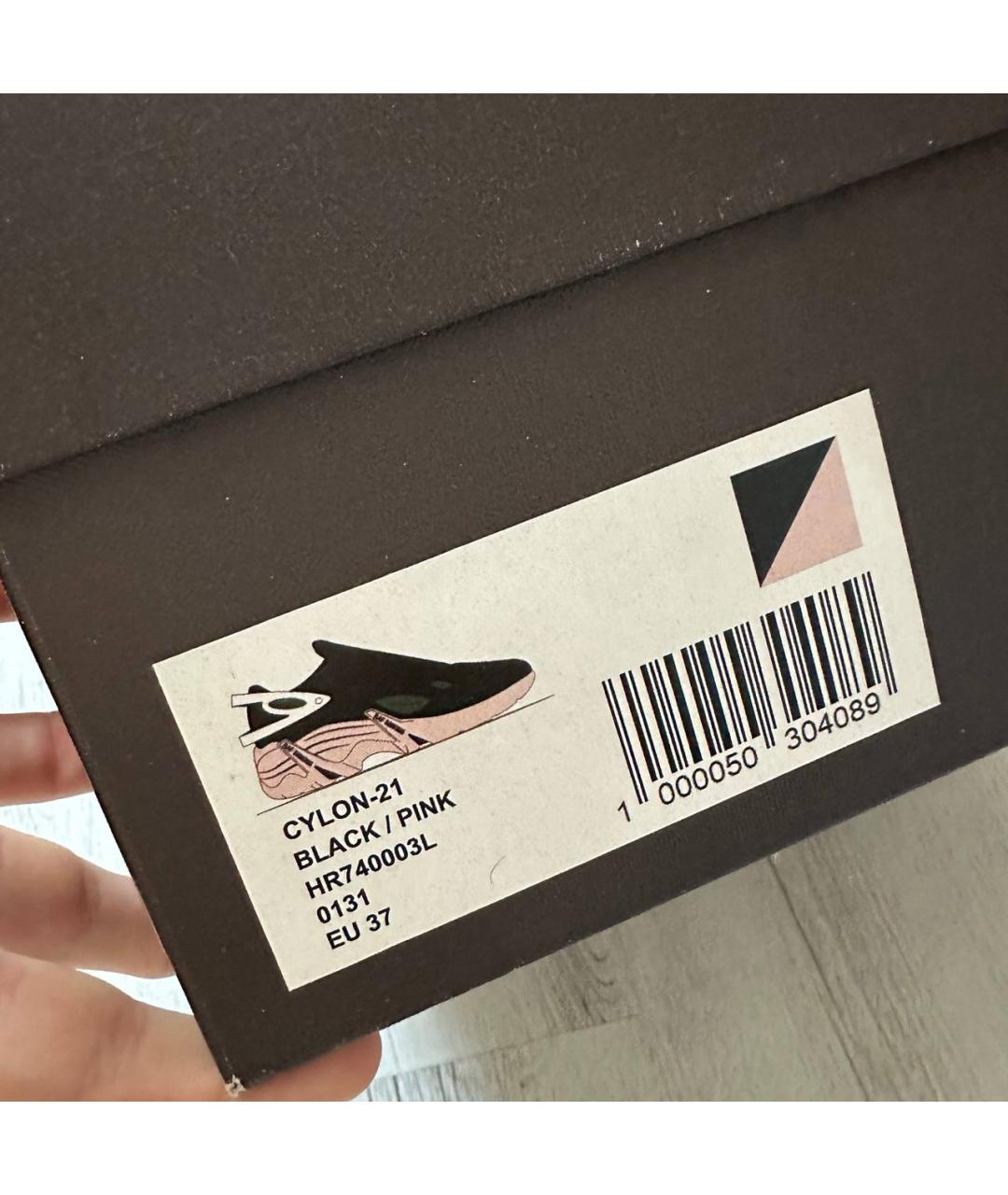 RAF SIMONS Черные кожаные кроссовки, фото 8