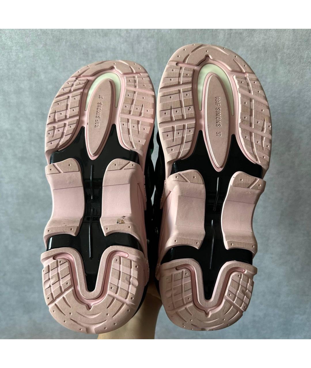 RAF SIMONS Черные кожаные кроссовки, фото 5