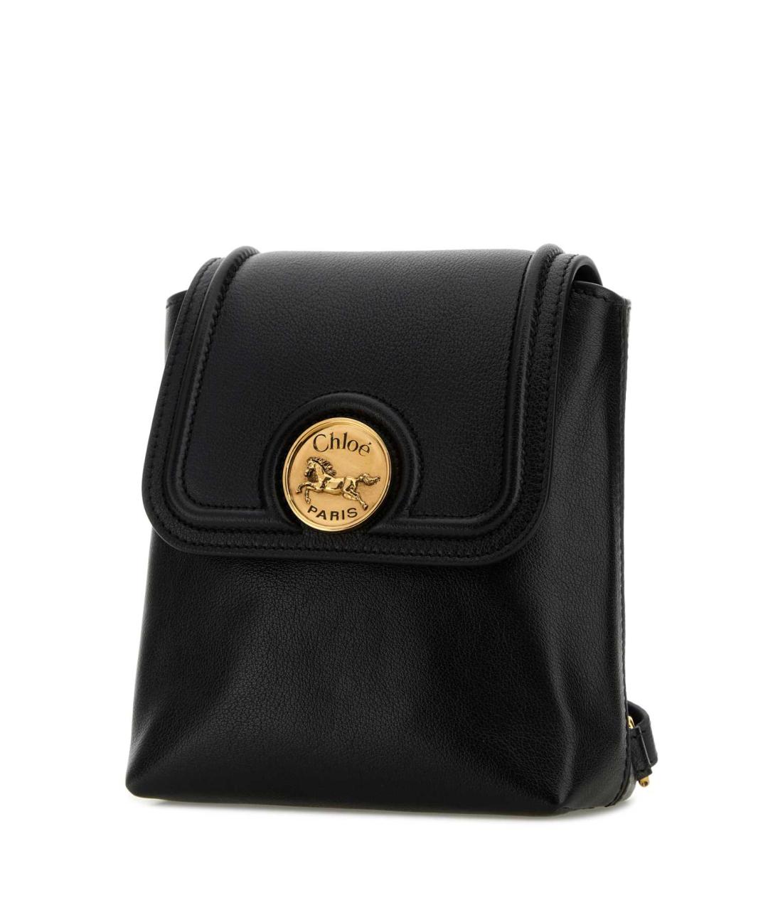 CHLOE Черный кожаный рюкзак, фото 2