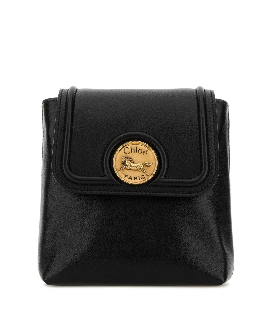 CHLOE Черный кожаный рюкзак, фото 1