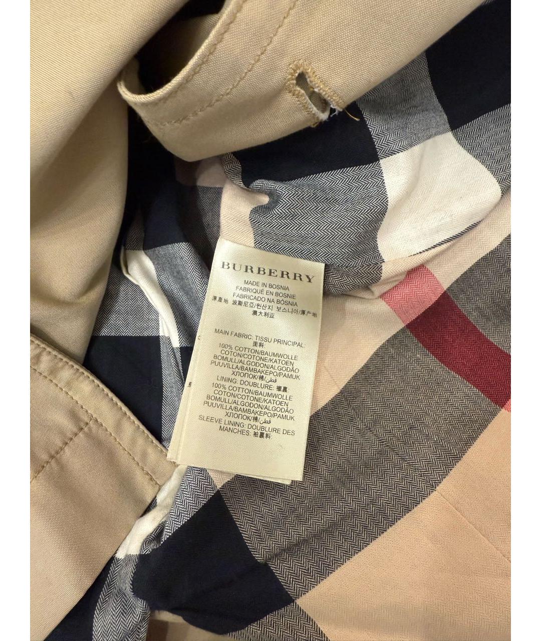 BURBERRY Бежевый тренч/плащ, фото 6