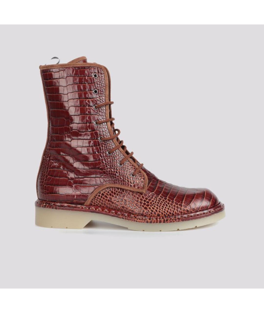 MAX MARA Коричневые кожаные ботинки, фото 5