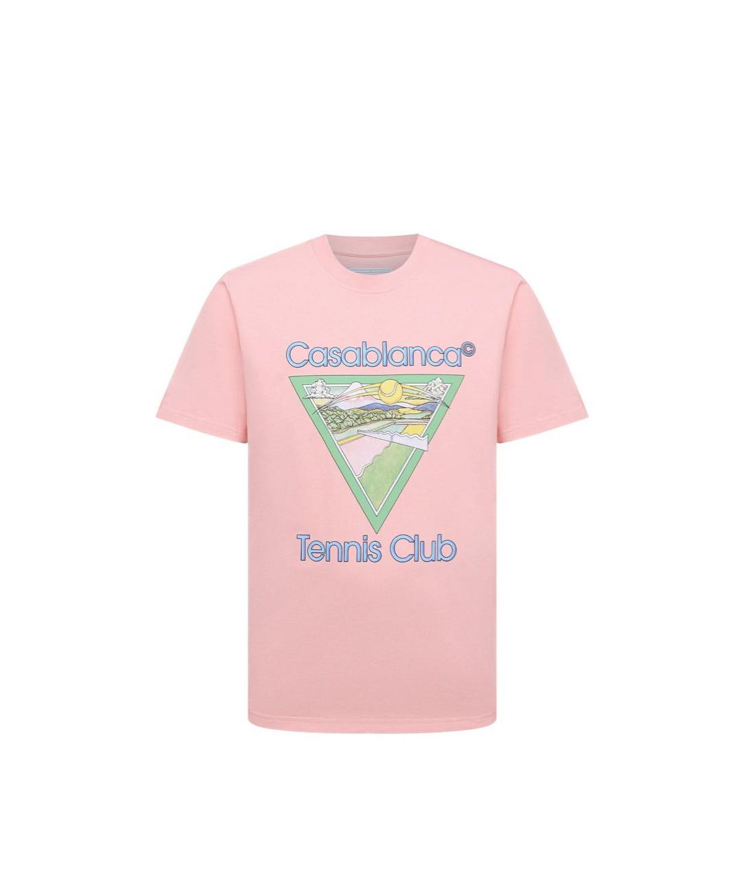 CASABLANCA Розовая хлопковая футболка, фото 4