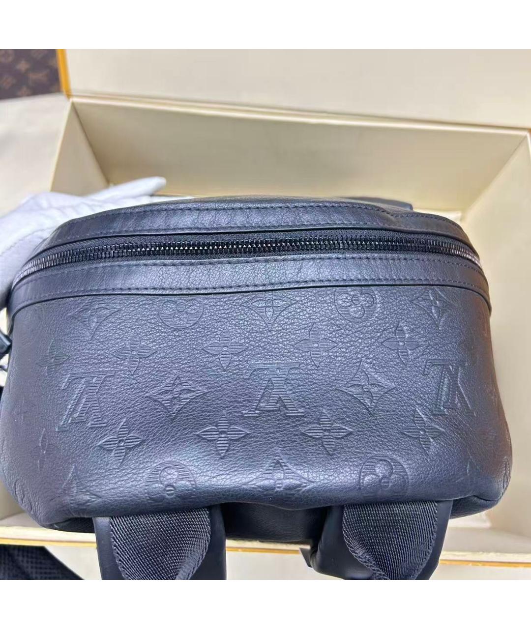 LOUIS VUITTON Черный кожаный рюкзак, фото 6