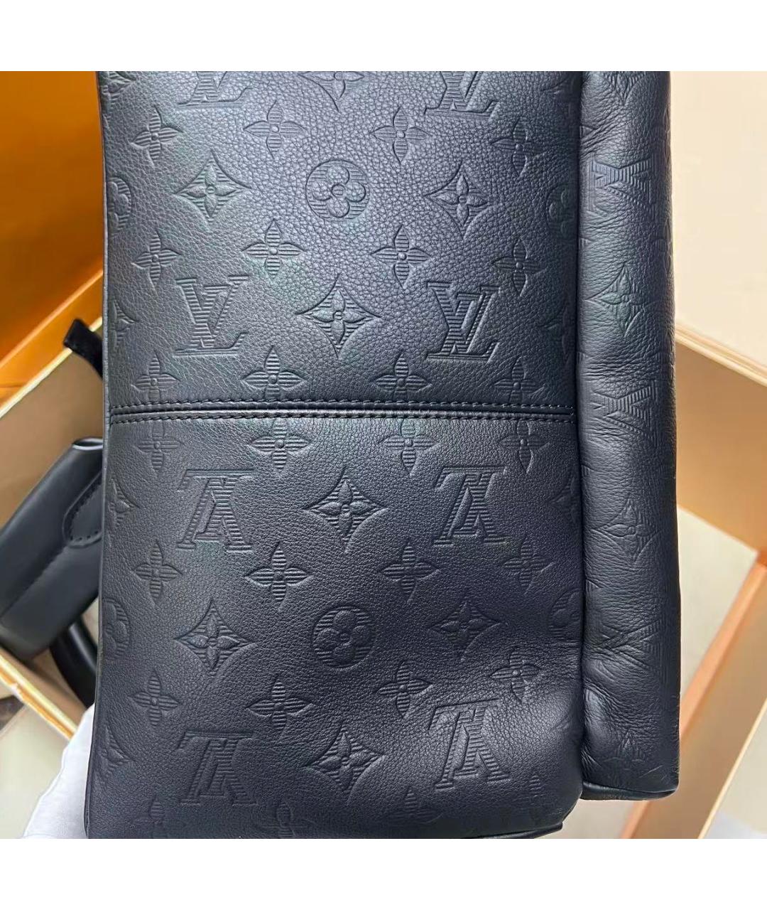 LOUIS VUITTON Черный кожаный рюкзак, фото 7