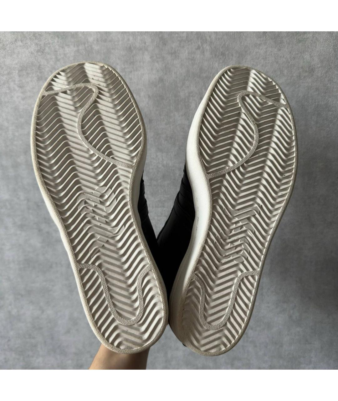 Y-3 Черные кожаные высокие кроссовки / кеды, фото 5