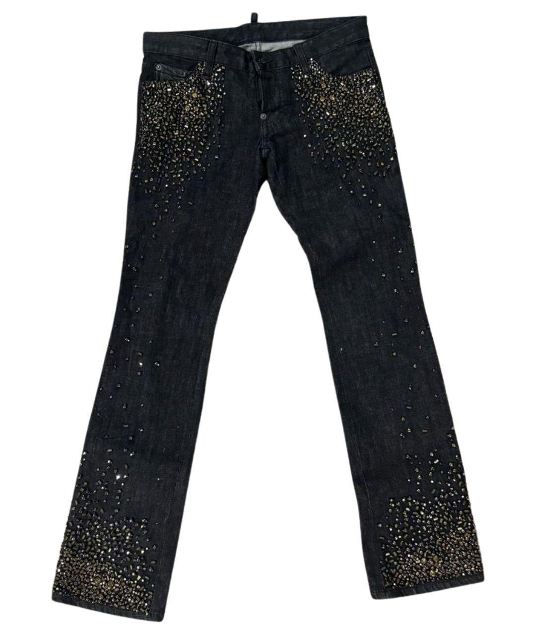 DSQUARED2 Черные хлопковые джинсы слим, фото 1