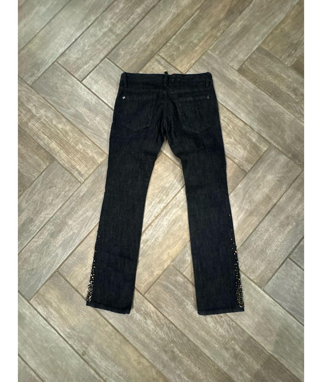 DSQUARED2 Черные хлопковые джинсы слим, фото 2