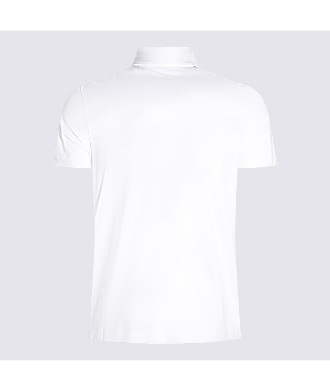 MALO Белое хлопковое поло с коротким рукавом, фото 2