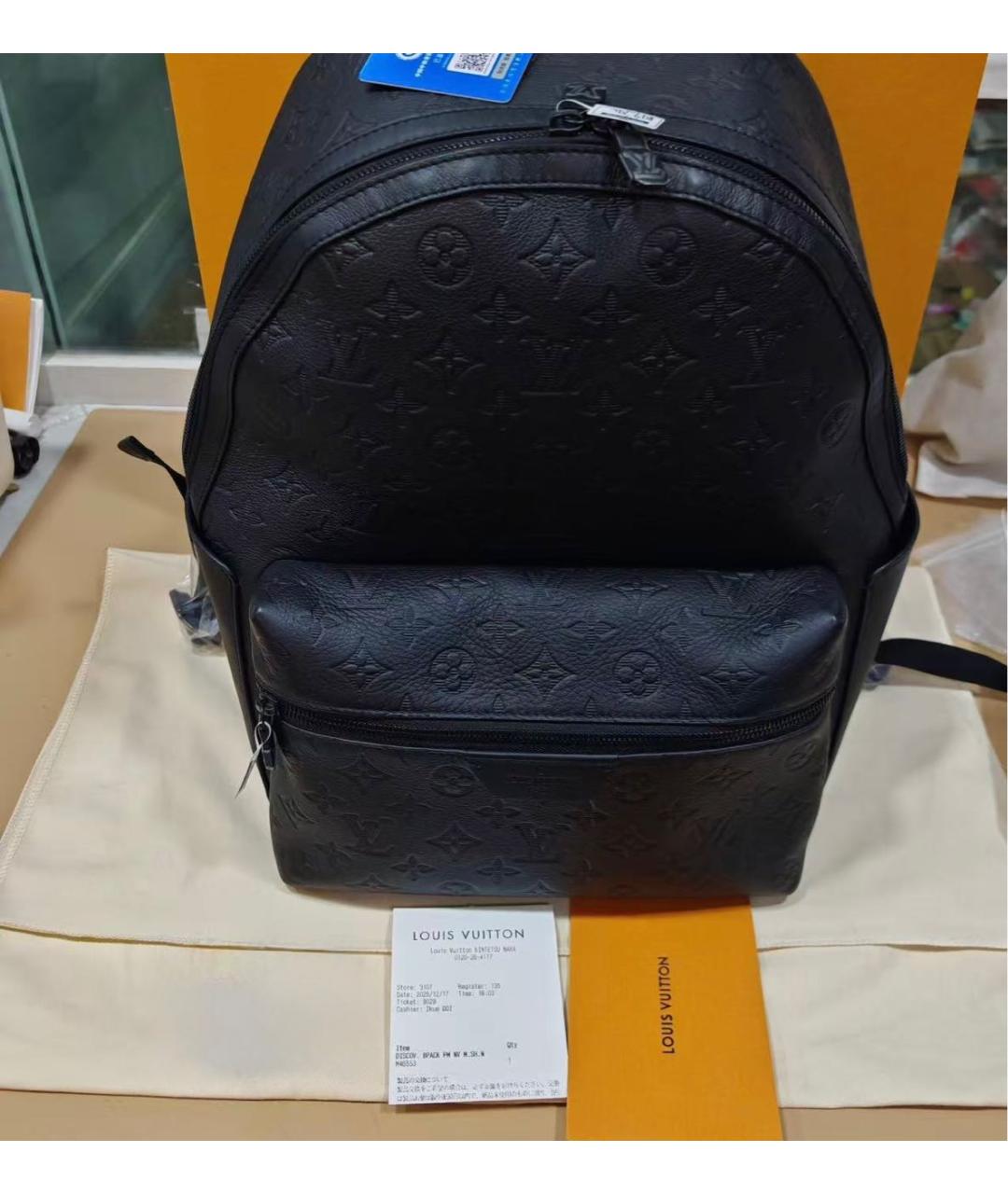 LOUIS VUITTON Черный кожаный рюкзак, фото 2