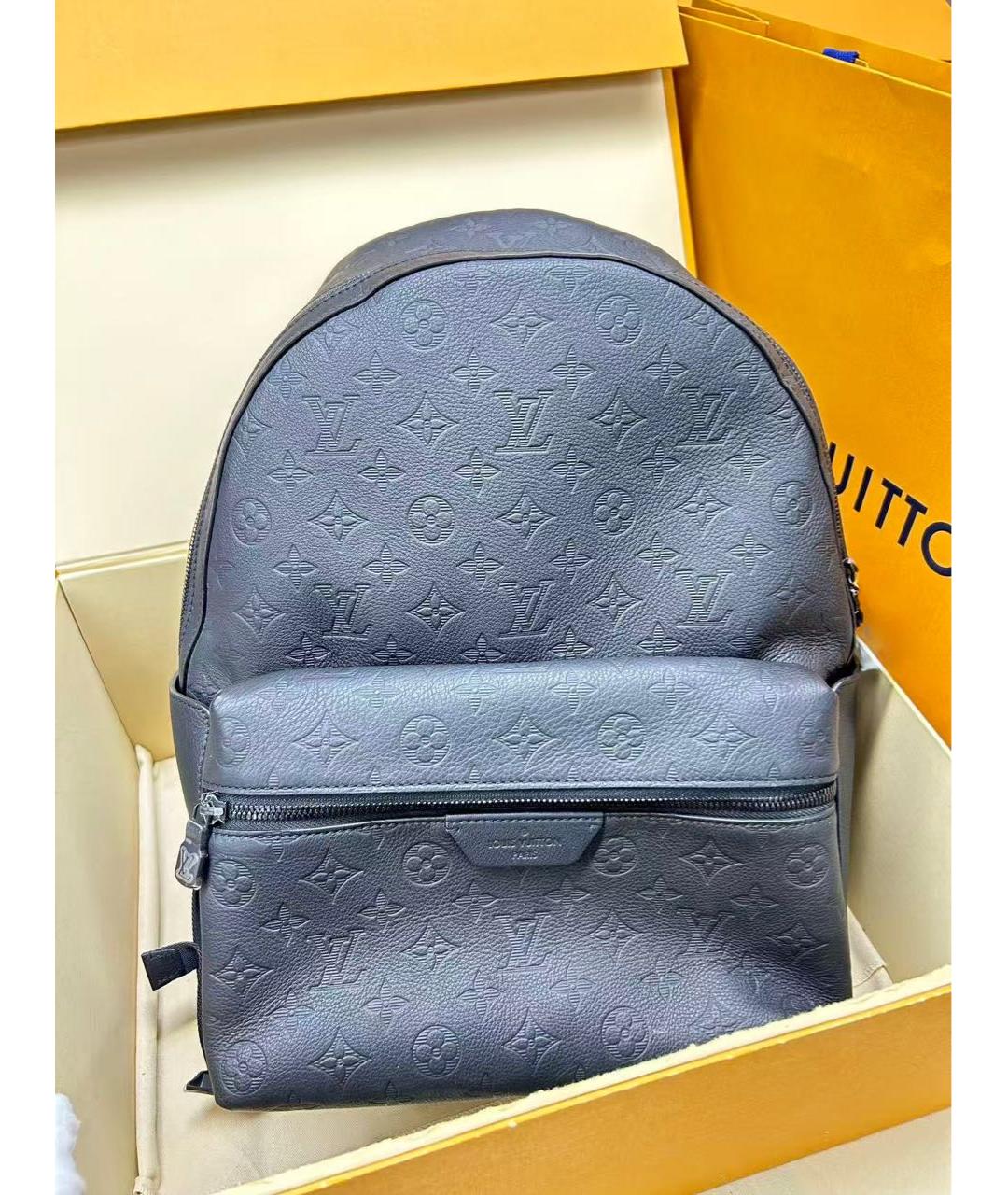 LOUIS VUITTON Черный кожаный рюкзак, фото 3