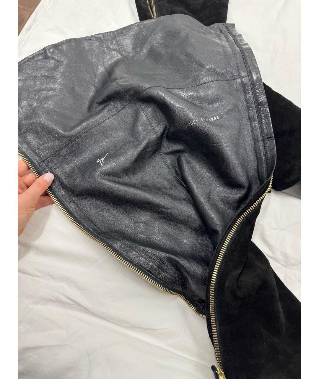 GIUSEPPE ZANOTTI DESIGN Черные замшевые ботфорты, фото 7