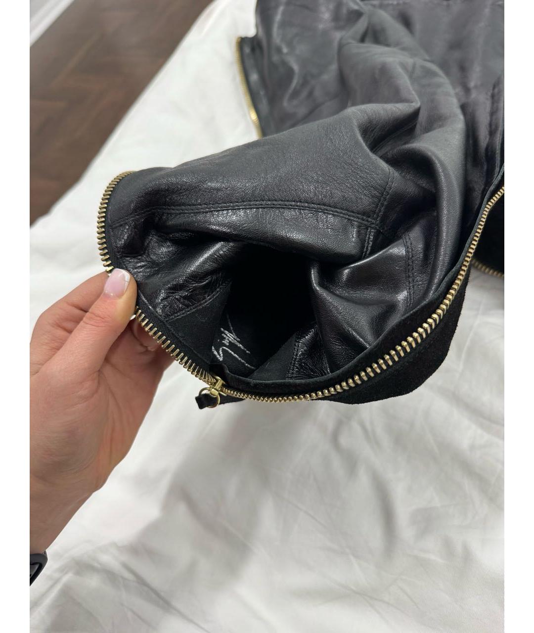 GIUSEPPE ZANOTTI DESIGN Черные замшевые ботфорты, фото 6