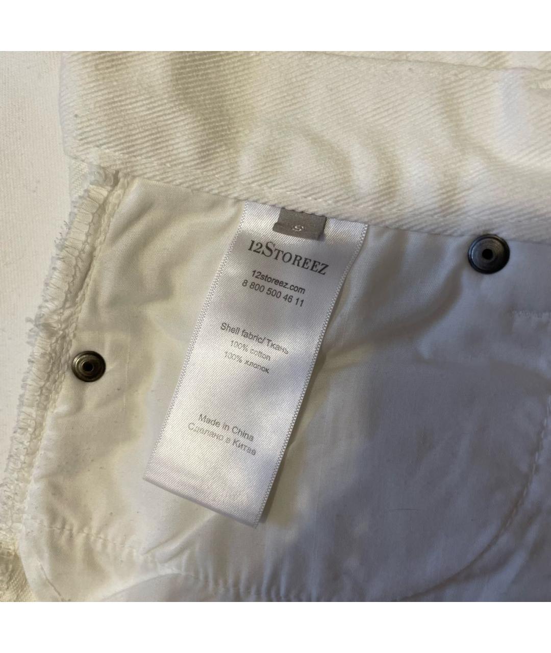 12 STOREEZ Белые хлопковые прямые джинсы, фото 4