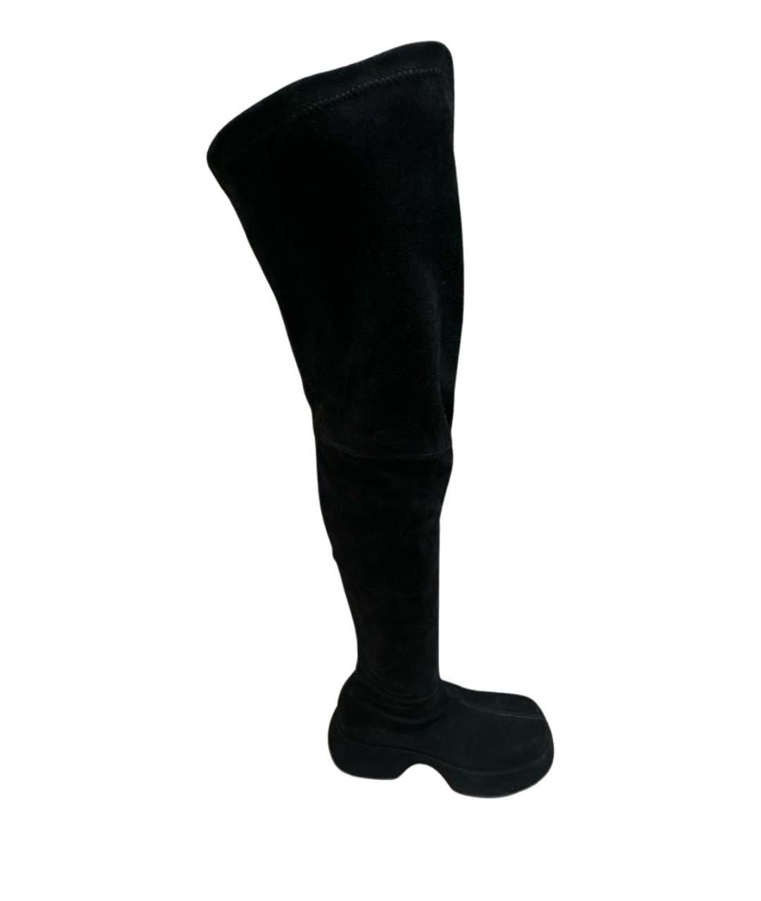 VIC MATIE Черные замшевые ботфорты, фото 1